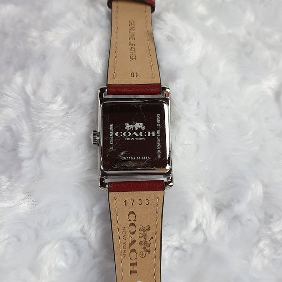 Coach Square Quartz Watch with Leather Belt - Picture 4 of 8